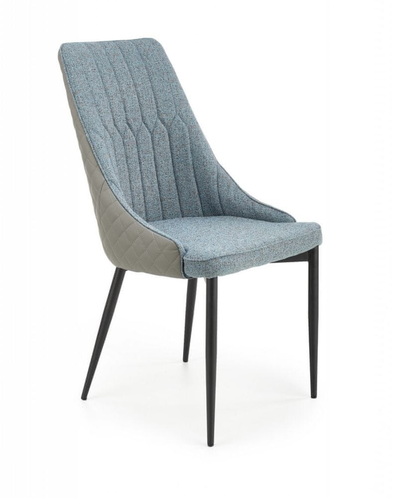 Halmar Kovová stoličky K448, šedá / modrá